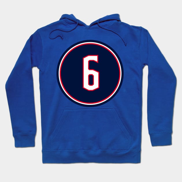 Adam Clendening Number 6 Jersey Columbus Blue Jackets Inspired Hoodie by naesha stores